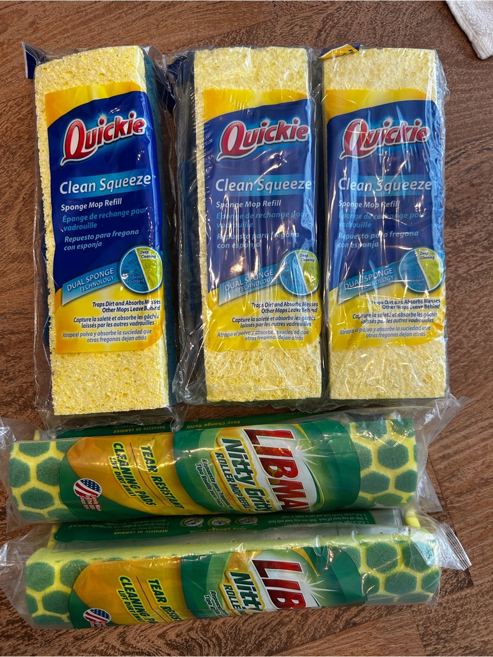 Quickie Sponge Mop Refills and Libman Roller Mop Pads
